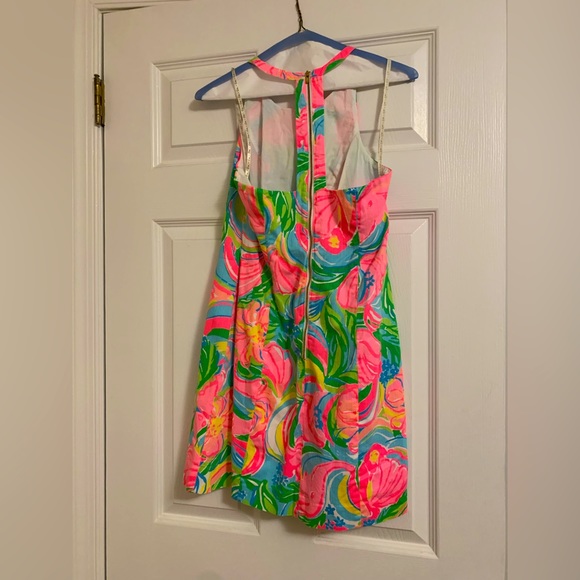 Lilly Pulitzer Grayes Shift Dress So A Peeling gold back zipper Size 2 - Picture 2 of 3